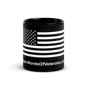 American Flag Black Glossy Mug