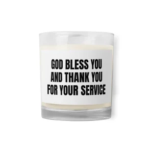 Thanks Veteran Glass Jar Wax Candle