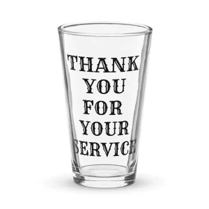 Thanks Veteran Shaker Water Glass