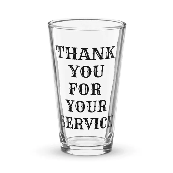 Thanks Veteran Shaker Water Glass