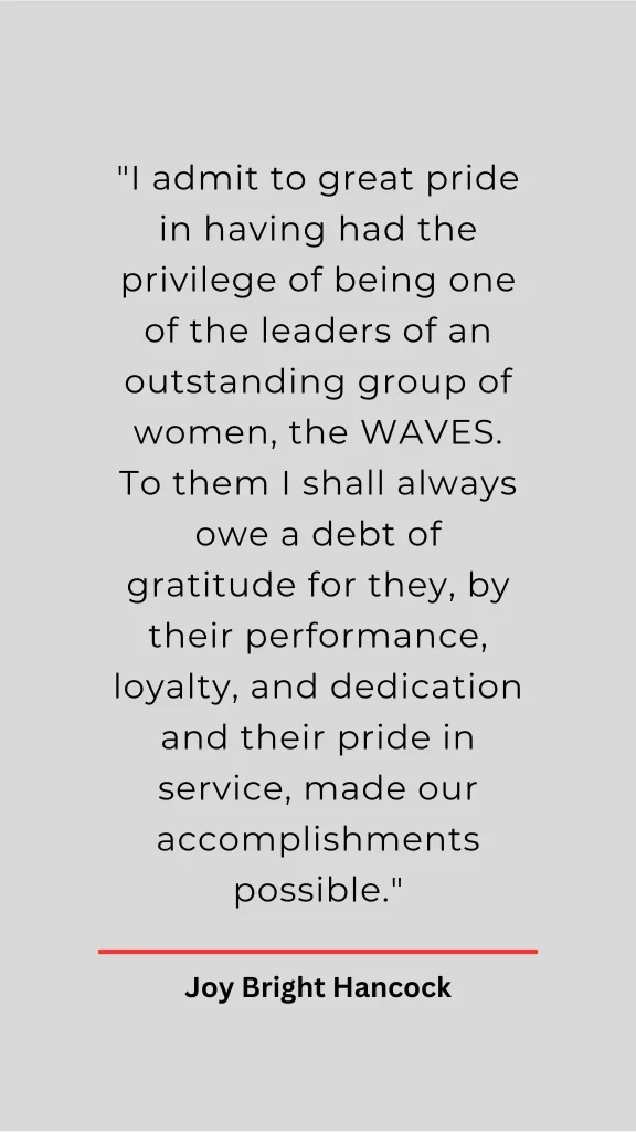 Commander Joy Bright Hancock